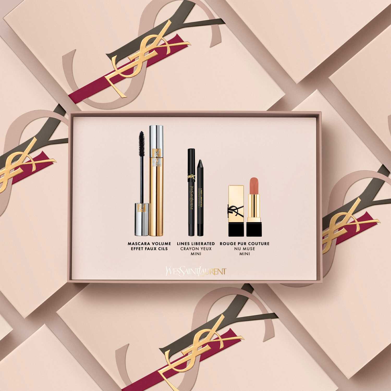 Ysl The Curler Mascara Gift Set Lip Gloss Lipstick Ysl Curler